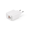 Настенное зарядное устройство Franklin rABS 20 Вт. Быстрая зарядка через USB-C и USB-A., Белый