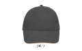 BUFFALO SIX PANEL CAP, Темно-серый / Оранжевый
