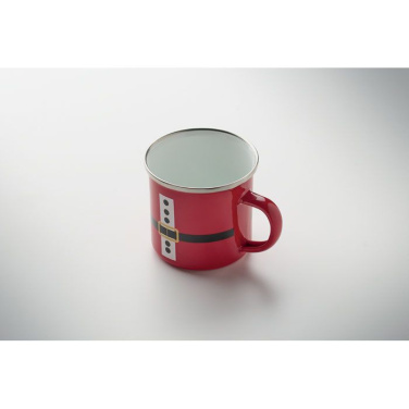 Santa enamel vintage mug 300ml, Красный, изображение товара (2)