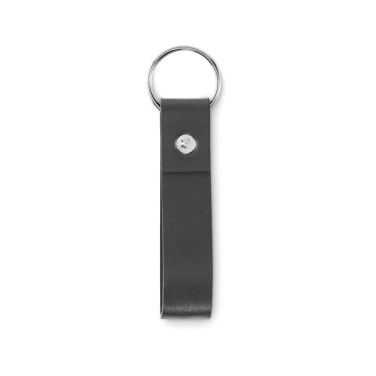 PU loop key ring, Черный, изображение товара (3)