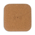 Беспроводное зарядное устройство с квадратной пробковой головкой, 5 Вт., природа