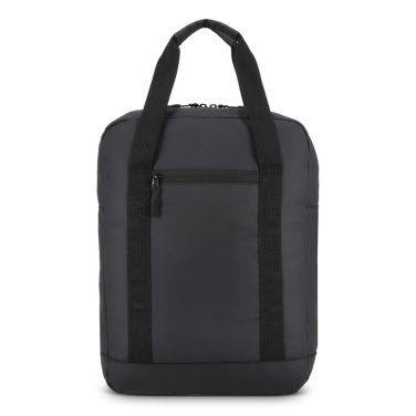 Рюкзак из R-PET 600D с полиуретановым покрытием, 27,5 x 12 x 37,5 см, 12 л, черный, изображение товара (2)