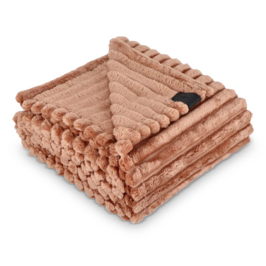 Sagaform Esther Recycled Feece Plaid 130x170 cm, светло-коричневый, изображение товара (2)
