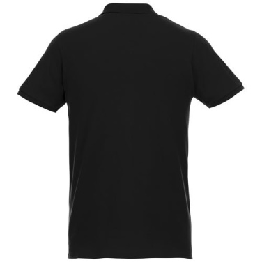 Beryl short sleeve men's organic recycled polo, Сплошной черный, XS, изображение товара (2)
