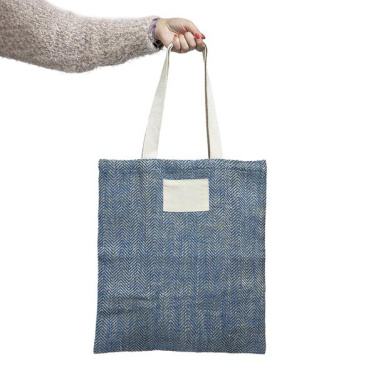 Джутовая сумка с ручками из 100% хлопка / ZigJute, Королевский синий, изображение товара (2)