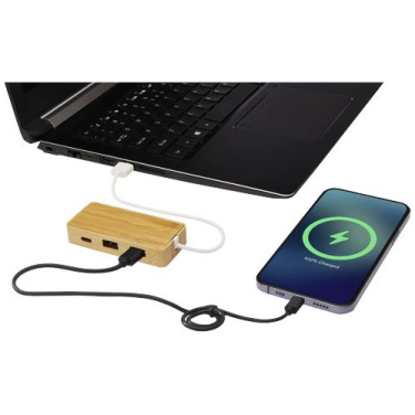 USB-концентратор Tapas из бамбука, Естественный, изображение товара (2)