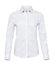 Женская эластичная рубашка класса люкс, цвет: белый