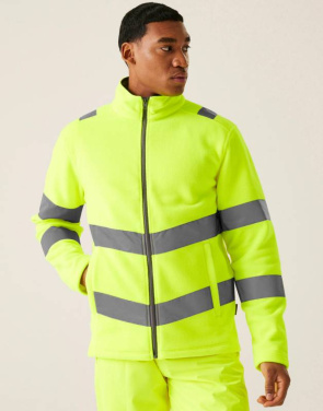 Профессиональная светоотражающая флисовая куртка Thor, цвет: жёлтый – Regatta High Visibility (3)