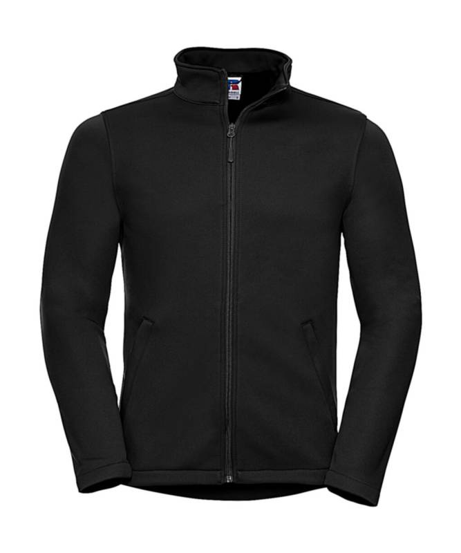 Мужская стильная куртка из софтшелла, цвет: чёрный – Russell Athletic (1)