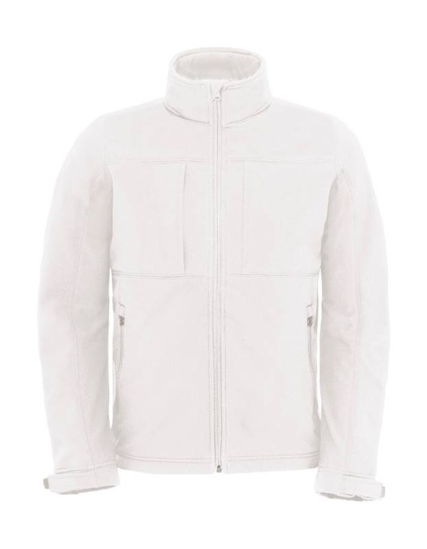 Мужская куртка-софтшелл с капюшоном, цвет: белый – B&C Outerwear (1)
