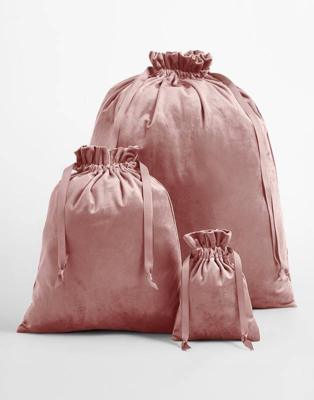 Бархатный подарочный мешочек, Розовый кварц – Bagbase (1)
