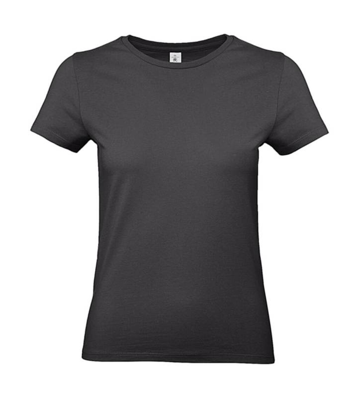 #E190 /женская футболка, Б/у черный – B&C (1)