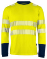 6014 LONG SLEEVE EN ISO 20471 CLASS 3/2 – футболка, Жёлтый/Тёмно-синий
