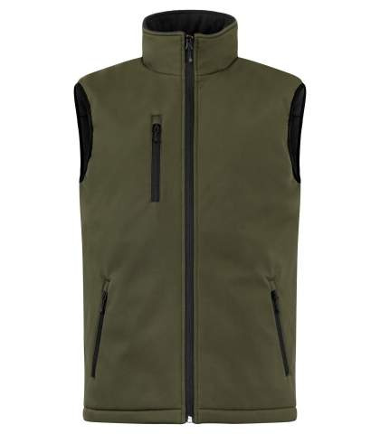 Padded Softshell – жилет, Зеленый туман – Clique (1)