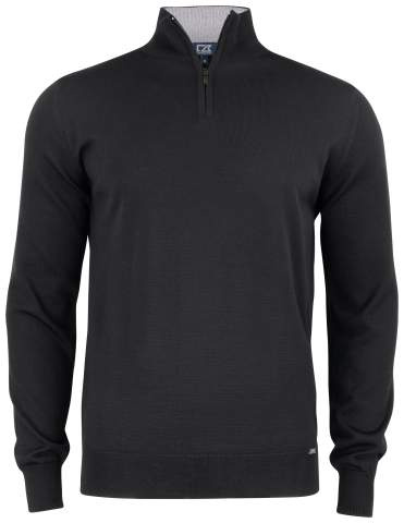 Everett Half Zip – свитер, Черный – Cutter & Buck (1)