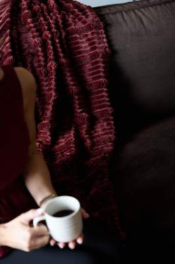 Estella plaid – флис - Sagaform, Бордовый (2)