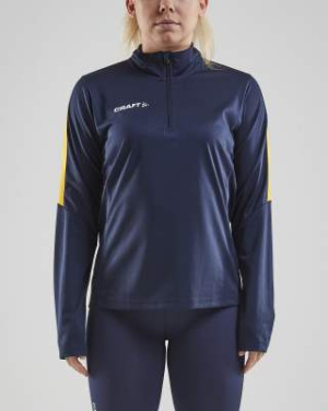Progress Halfzip LS – футболка (для женщин), темно-синий/шведский желтый - Craft (2)