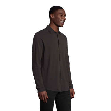 BASILE MEN SHIRT, Глубокий черный, 4XL, изображение товара (2)