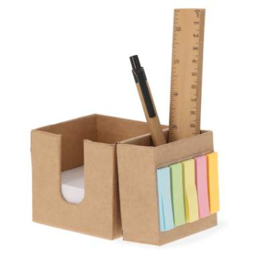 Подставка для блокнота и карандаша Arolax, Естественный – Makito (3)