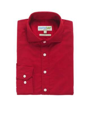Twill Slim Fit Man – рубашка, Красный – Cottover (4)