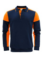 Prime Polosweater Unisex – свитшот, темно-синий/неоново-оранжевый