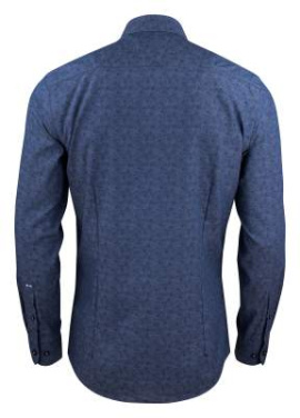 PB143 Twill Regular Fit – рубашка (для мужчин), Индиго с узором пейсли - J.Harvest & Frost (3)