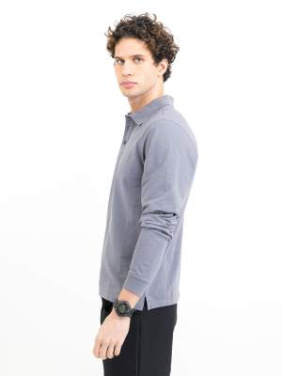 Surf Pro L/S Pique – рубашка поло (для мужчин), Стальной серый – Printer Essentials (4)