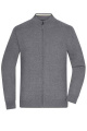 Мужской кардиган на молнии, серый вереск