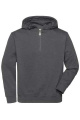 Худи BIO Workwear с половинной молнией OCS Blended, темный меланж