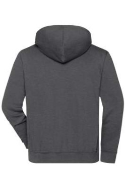 Худи BIO Workwear с половинной молнией OCS Blended, темный меланж – James & Nicholson (4)