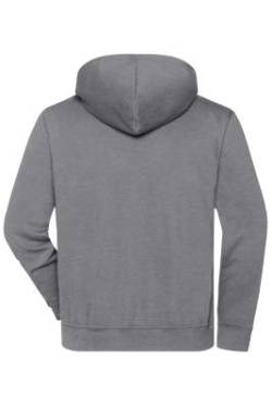 Худи BIO Workwear с половинной молнией OCS Blended, светлый меланж – James & Nicholson (4)