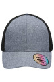 6-панельная сетчатая кепка меланж, серо-меланжевый/черный