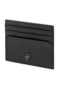 Держатель для карт Double B Saffiano чёрный, изображение товара (3)