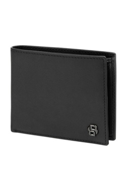 Денежный кошелек Double B Saffiano чёрный, изображение товара (4)
