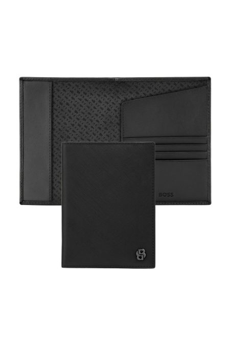 Держатель для паспорта Double B Saffiano чёрный, изображение товара (1)