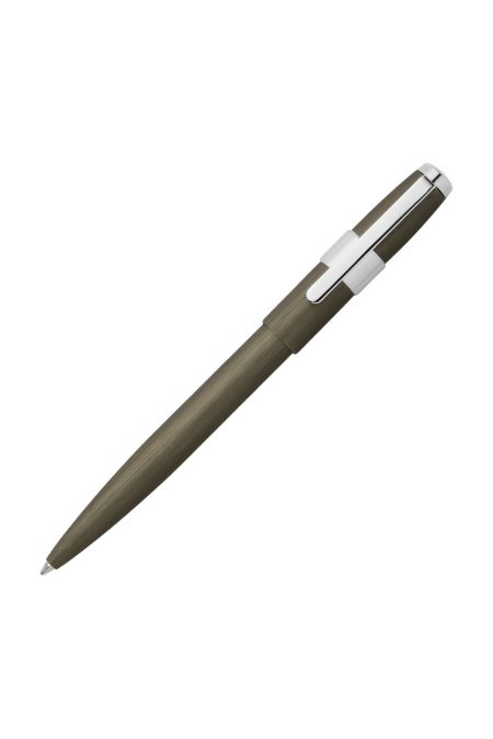 Шариковая ручка Block Brushed, металлически-серая, изображение товара (1)
