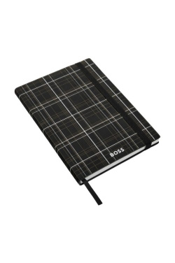 Блокнот формата А5 в клетку, черные линии, изображение товара (2)