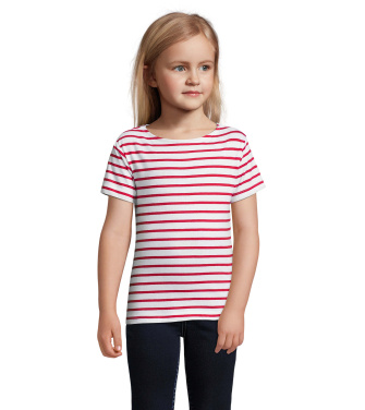 Детская футболка в полоску MILES, Белый/Красный, 4XL, изображение товара (3)