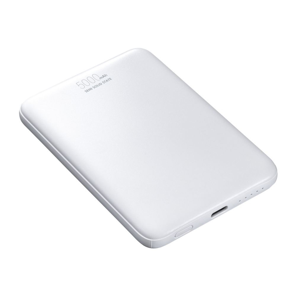 Магнитный беспроводной внешний аккумулятор 15 Вт REEVES-WATTRON PLUS V, 5000 mAh – белый (1)
