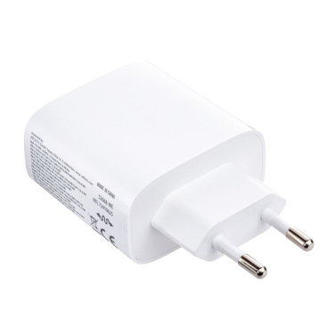 USB-зарядное устройство GaN с тремя портами REEVES-LIMA, 65 W – белый (2)
