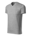 MALFINI Heavy V-neck – Футболка Унисекс, тёмно-серый меланж