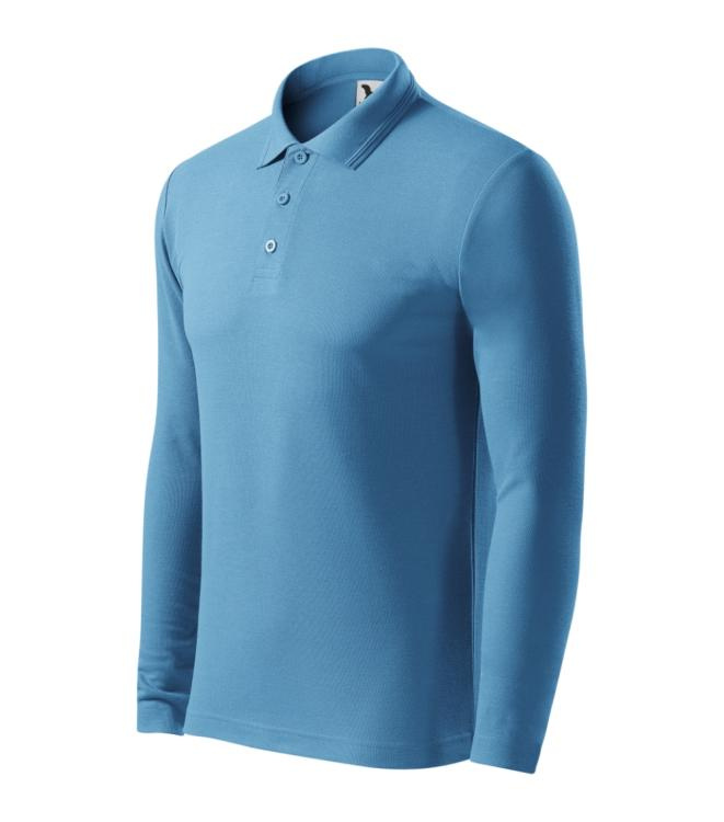 MALFINI Pique Polo LS – Поло мужское, лазурный, S, изображение товара (1)