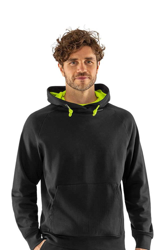 Эластичная толстовка, black/yellow, 3XL, изображение товара, Черно-желтый