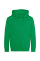 Детская толстовка на молнии Just Hoods, Келли-зеленый