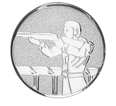 Вставка для медали с изображением стендовой стрельбы, 25 мм.