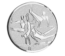 Вставка для медали с изображением мужской гимнастики, 25 мм