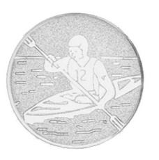 Вставка для медали с изображением байдарки, 25 мм
