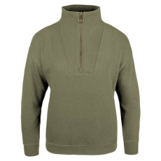 Женская толстовка с застежкой-молнией до середины груди, цвет шалфей.