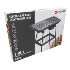 Электрический гриль ALPINA BBQ 2200 Вт, 51x30 см