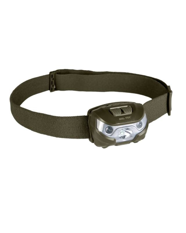 Новый налобный фонарь Mil-tec® (cree Xpe), оливково-зеленого цвета. - Mil-Tec (1)